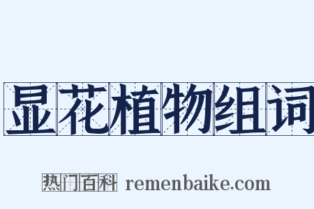 显花植物组词是什么意思的图片